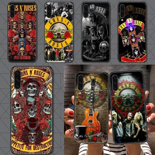 Guns N Roses Phone case For Samsung Galaxy A 3 5 7 8 10 20 21 30 40 50 51 70 71 E S 2016 2018 4G black fashion shell silicone