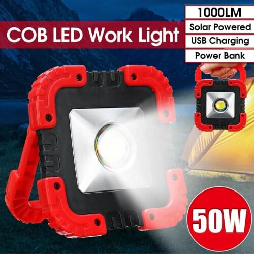 Solar Energy 180 Degrees Adjustable Portable Lanterns Built-in Battery Light USB Rechargeable Searchlight For Camping