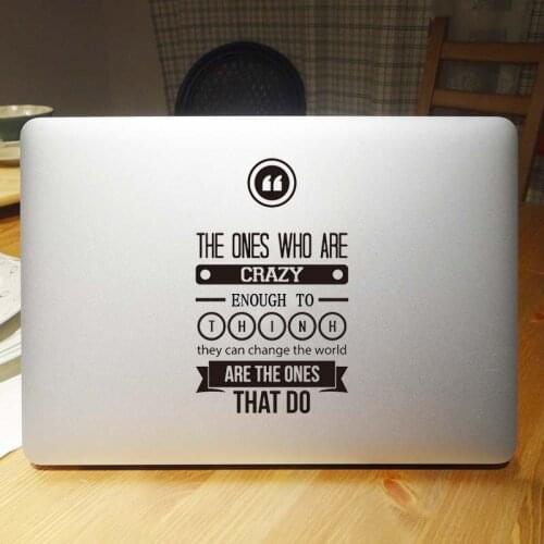 Steve Jobs Motivational Quote Laptop Sticker for Macbook Pro 16" Air Retina 11 12 13 15 Mac Book Skin 14" Acer HP Notebook Decal