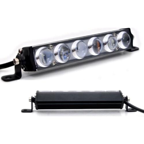 For ATV SUV 4X4 LED light bar Replacement White 6 Leds 6000K Single Row