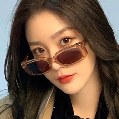 Trending Fashion Square Sunglasses Women Men Vintage Small Brown Sun Glasses Men Rectangle Eyewear Travel Shades UV400 Goggles