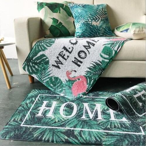 Tropical plant DoorMat Rug for living room bedroom Decor rugs Bathroom kitchen Doorway Non-slip Waterproof Floor Carpet Foot Ma