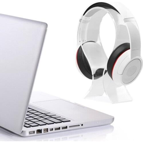 U Shape Acrylic Headphones Stand Holder Universal Desk Display Shelf Rack Hanger Stand Bracket For Headphone Headset