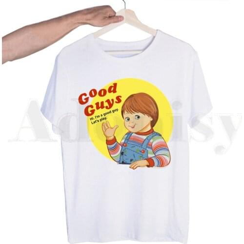 Chucky Horror Fashion Harajuku Streetwear Cartoon Tshirts Men Fashion Summer T-shirts Tshirt Top Tees Streetwear Harajuku Funny