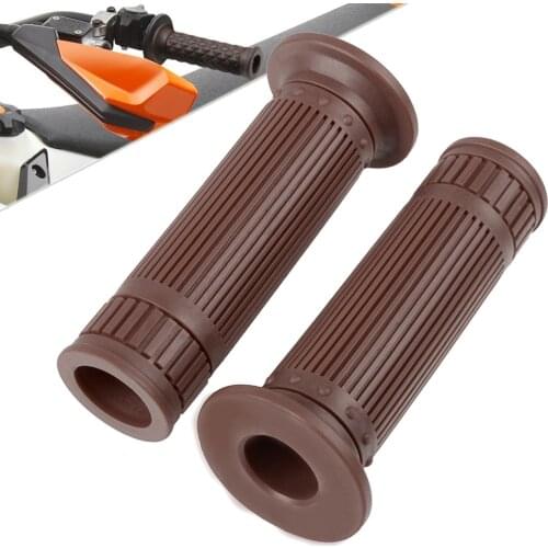 Universal 7/8''22MM motocross handlebar Retro cafe racer Vintage rubber Motorcycle handle grips coffee Motorbike handlebar grips