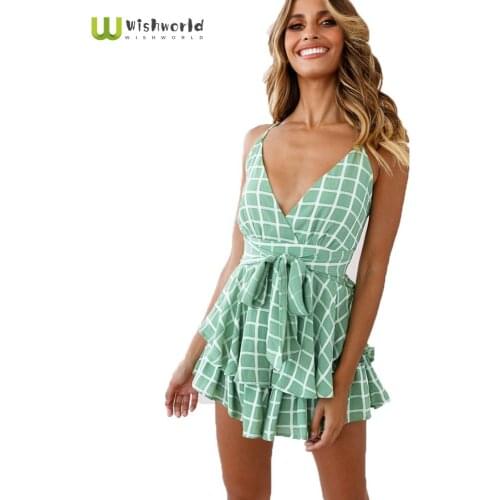 The New 2021 Spring And Summer Womens Bohemian Condole Belt Jumpsuits Fashion Printed Stripe Wide-Legged Pants Suit