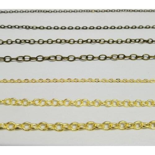 1Meter Marine Use Metal Anchor Chain Diameter 1.8/2.1/2.7/3.5mm Pure Copper Railing Chains for RC Sailboat Model DIY Accessories