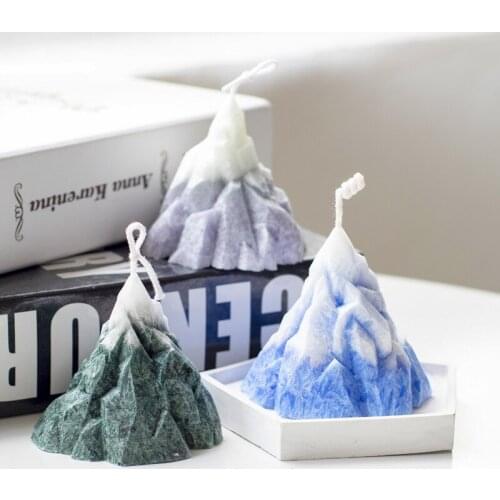 1Pcs 3D Iceberg Candle Mould For DIY Candle Making Soap Mold Aroma DIY Silicone Mould Christmas Decorative Molds