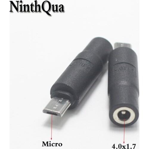 1pcs Micro USB Male Plug to 4.0*1.7mm Female DC Power jack Charging Connector