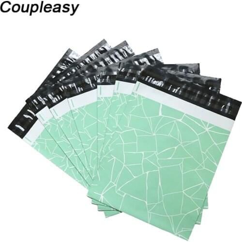 50Pcs Light Green Mailing Bags Self Adhesive Plastic Envelope Bag Waterproof Shipping Storage Bag Thicken Courier Bag 26x33cm