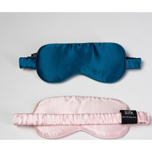 19 Momme 100% Pure Silk Sleeping Eye Mask Luxury Mulberry Silk Blindfold Eye Cover with Elastic Strap