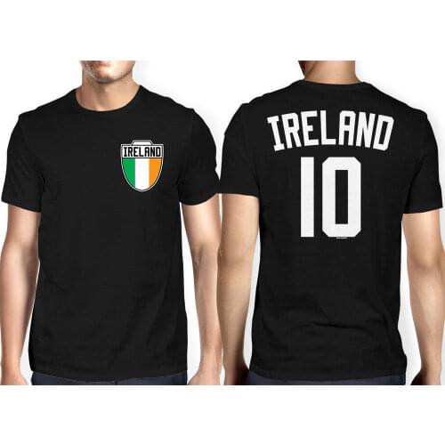 Men 2019 Brand Clothing Tees Casual Male Designing T Shirt Ireland Soccers Footballer Sporter Crest Country T Shirt Making