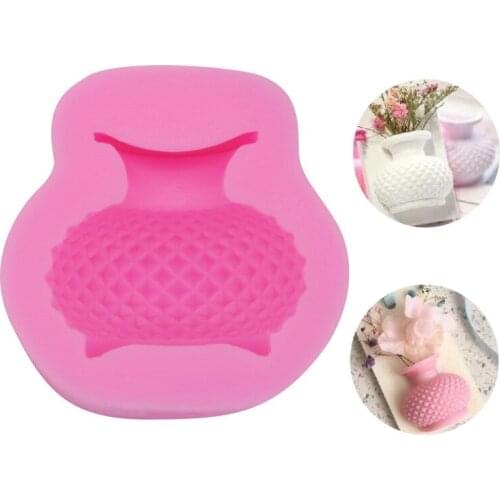 Flower Vase Shape 3D Silicone Mold Vase Fondant Mold Cake Decorating Chocolate Gumpaste Soap Mould