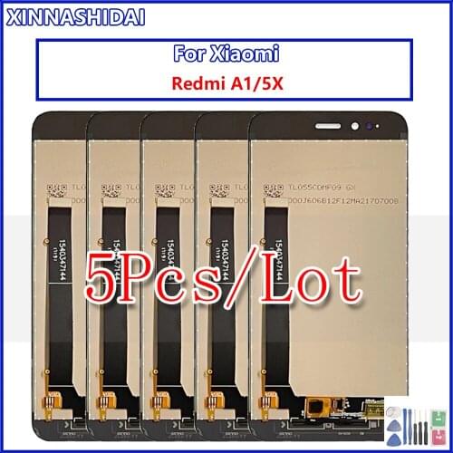 5pcs replacement Parts For Xiaomi 5X LCD Display Touch Screen mi A1 Digitizer Assembly With Frame