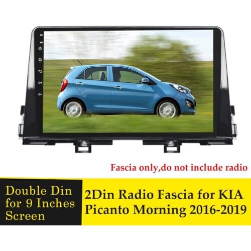 9 Inches Multimedia Stereo Car CD DVD Player Frame Navigation GPS Radio Fascia Bezel For KIA PICANTO Morning 2016 2017 2018 2019