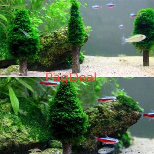 3pcs Pack Aquarium Fish Tank Artificial Xmas Moss Christmas Tree Landscape Water Plant Ornament Decoration Bonsai free shipping
