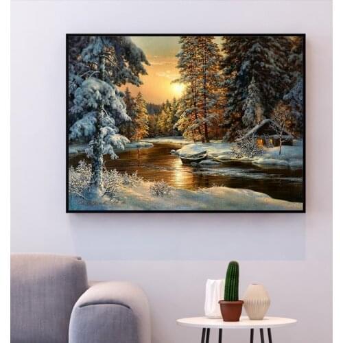 DIY 5D Diamond Painting Snow Tree Scenery Full Square/Round Diamond Embroidery Cross Stitch Mosaic room Decor
