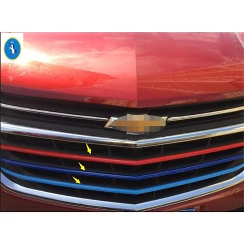 Yimaautotrims Auto Accessories For Chevrolet Equinox 2017 - 2020 Front Grille Grill Stripes Cover Trim / Colorful Exterior Kit