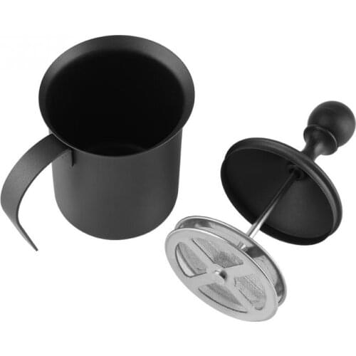 Black Stainless Steel Double Mesh Milk Jugs Latte Foam Maker frother Milk Creamer Coffee Cappuccino Barista tool