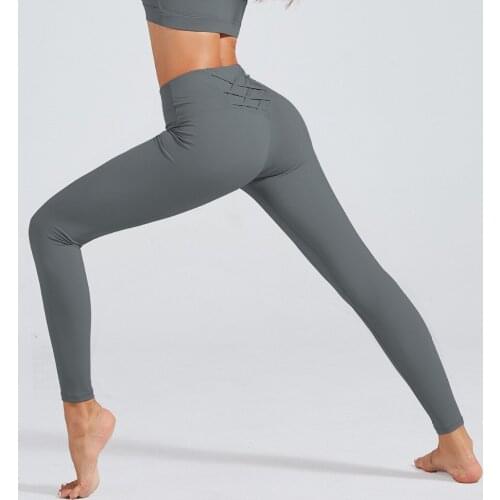 Fitness Women Push Up Leggings Sport Pants Gym Workout Fashion Black Cross Band Legging Female High Waist Stretch Leggins Femme