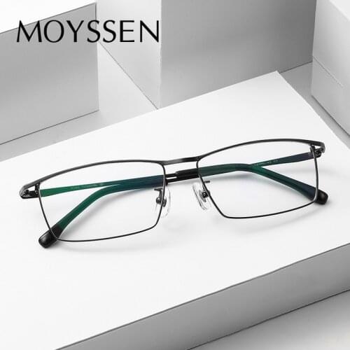 Mens Luxury Pure Titanium Frame Glasses Eyebrow Business Style Optical Myopia Eyeglasses Ultralight Prescription Eyewear -2.25