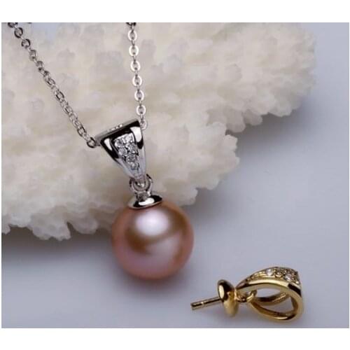 Fashion Pearl Pendant Mountings, Pendant Findings, Pendant Settings Jewelry Parts Fittings Jewellery Accessories, 10pcs/lot
