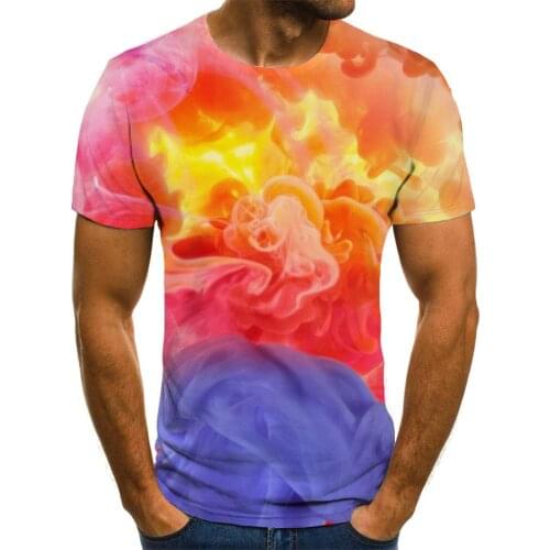 3d Tshirt Smoke T-shirt Men Colorful Funny T shirts Pigment T-shirts 3d Retro Shirt Print Mens Clothing summer Cool Male Tops