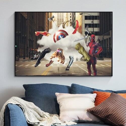 Classic Movie "Deadpool" on Canvas Wall Art Poster and Prints Painting Wall Art Picture Nordic Style for Bedroom Home Decoration