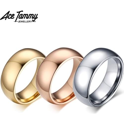 Silver / Rose Gold / Gold Color Wedding Ring Tungsten Carbide Rings Women Men Engagement Ring Gift Jewelry Polished Shiny