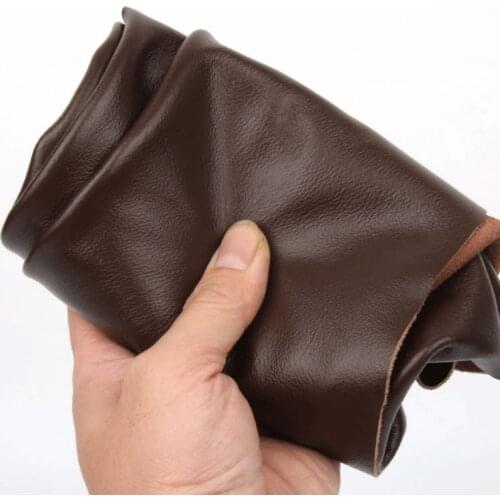 Brown real grain Cowhide leather quality A grade genuine leather soft Cow Calf skin leather whole spelt for gloves clothing