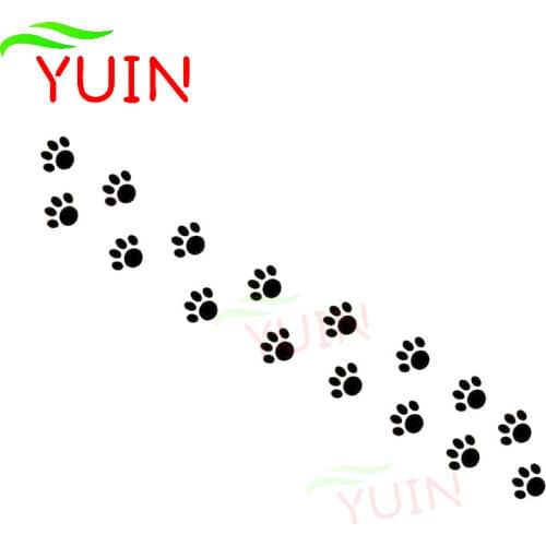 Beautiful Animal Cat Paw Print Car Sticker Fashion Body Decoration PVC Waterproof Sunscreen Decal Black/white/red/laser/silver