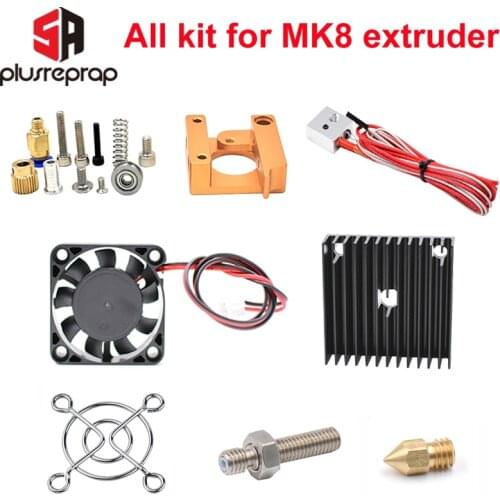 MK8 Extruder Kits J-head Hotend Nozzle 0.4mm Feed Inlet Diameter 1.75 Filament without Stepper Motor for 3D Printer Head