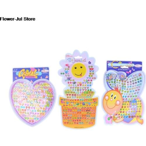 Children Boy Girl Stickers Earring Cartoon Reward Crystal Stickers Ear Reward Stick Kindergarten Face Stickers 1Sheet Wonderful