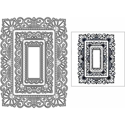 New Leafy Rectangle Frame Craft Embossing Mold 2021 Metal Cutting Dies for DIY Decor Scrapbooking Album and Card Making No Stamp