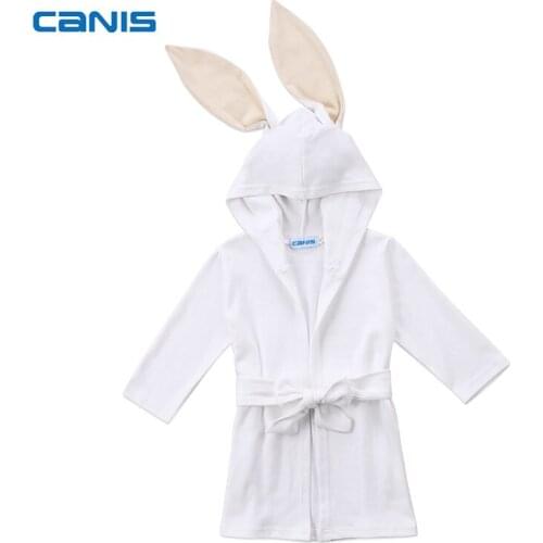The lastest Sleepwear Boys Girl Cute Animal Baby Bathrobe Toddler Kids Hooded Towel Bathing Tops With Belt Baby Home Clothing