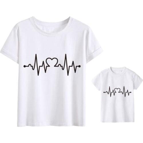 Mommy And Me Clothes Tshirt Summer Family Matching Clothes Mother Daughter Father Son Family Outfits Women Mom Girl Boys T Shirt