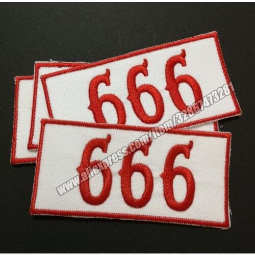 Hells motorcycles 666 Patches of embroidered Iron On Biker badges for Motorcycle Jacket Military patches Stickers