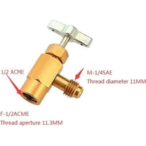 652F R134A 1/2inch AC Freon Charging Hose for Tap V-alve Refrigerant Dispenser Tool