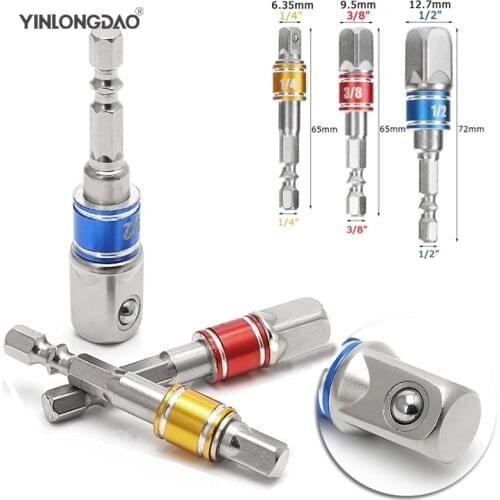 3 PCS/Set Colorfor Hexagonal Shank Square Head Socket Extension Bar Connecting Rod Sleeve Hex Universal Sleeve Connecting Rod