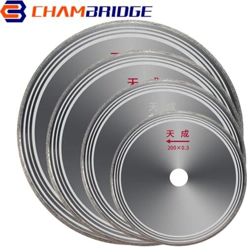 Ultra-thin Diamond Saw Blade 110/150/180/200mm Thin Cutting Disc Jewelry for Glass Amber Crystal Gemstone 20/25mm Bore 1Pc