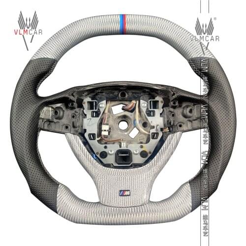Private custom carbon fiber steering wheel for 5 series F10 Silver Carbon