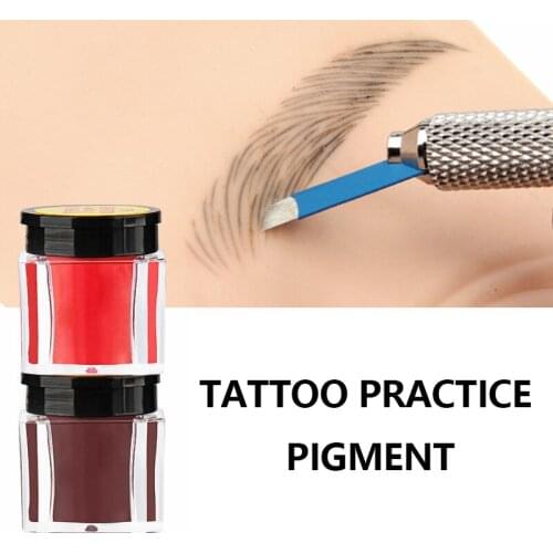 10pcs Practice Professional 15g Eyebrow Tattoo Ink for Beginners Training Tattoo Ink Microblading Pigment Permanent Makeup