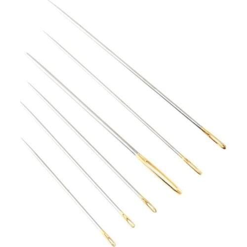16Pcs/set Large Leather Hand Sewing Needles Gold Eye Needle Embroidery Tapestry Home Wool DIY Sewing Accessories