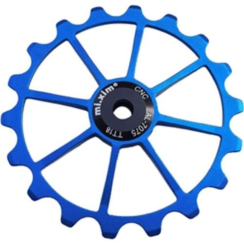 18T Bicycle Aluminum Alloy Jockey Wheel Ceramic Bearing Derailleur Pulley Guide