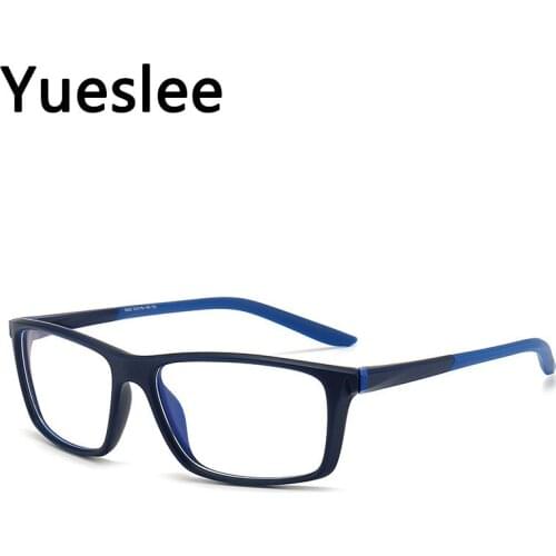 46933 Prescription Glasses Fashion Square Blue Light Blocking Glasses Frame Mens Myopia Optical Fashion Computer Glasses