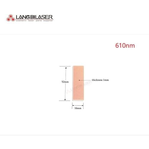 610nm~1200nm IPL optical filters for permanent hair removal with dimension : 52*16*1mm