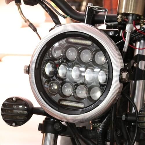 7” 5.75 Inch Black Chrome Motorcycle Round LED Headlight Stand Spotlight Mount Bracket Ring Bicycle bracket
