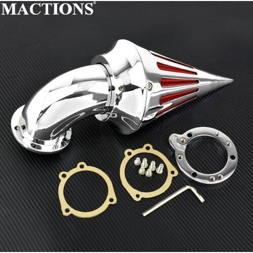 Motorcycle Accessories Billet Aluminum Spike Air Cleaner Intake Filter Kit Chrome For Harley CV Carb Delphi V-Twin