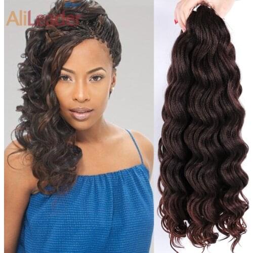 Alileader 20" 9" Water Wave Crochet Hair Braiding Synthetic Hair For African Braids Wholesale Hair Extensions For Women