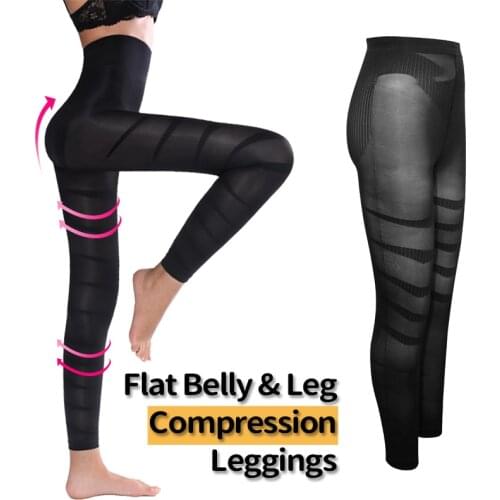Anti Cellulite Compression Leggings Leg Shapewear Body Shaper Women Slimming Sheath Thigh Sculpting Slimmer Waist Trainer Pants